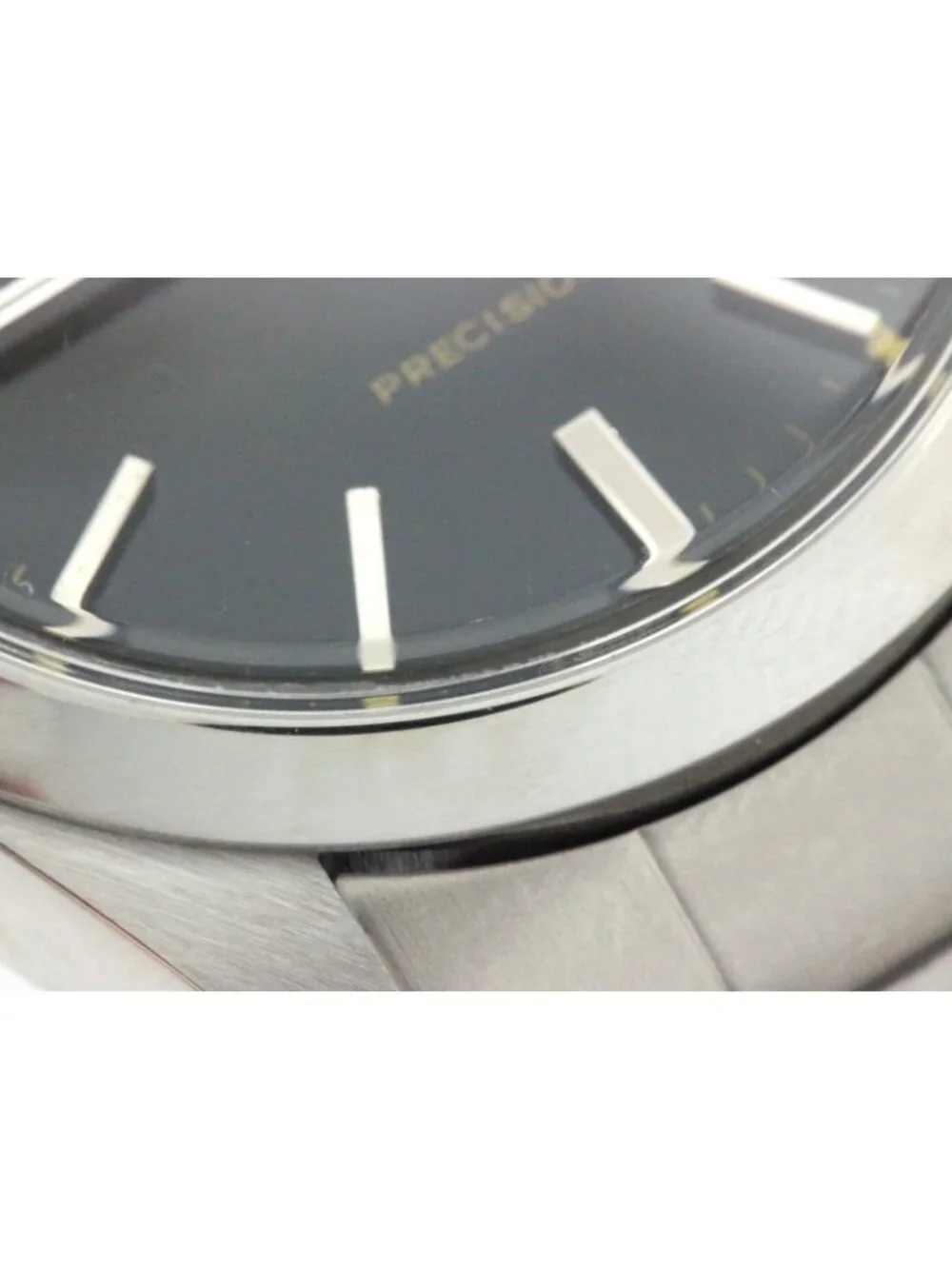 Rolex Oyster Date 34 Precision Cal Watch Stainless Steel Tritium Black Dial
